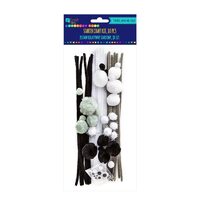 KSZK-003 - Kit creative pentru copii - alb/gri/negru - DP CRAFT
