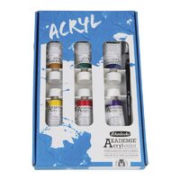 76744 Set acrilic Akademie Acryl color 6 buc x 60 ml + pensula Da Vinci - Schmincke