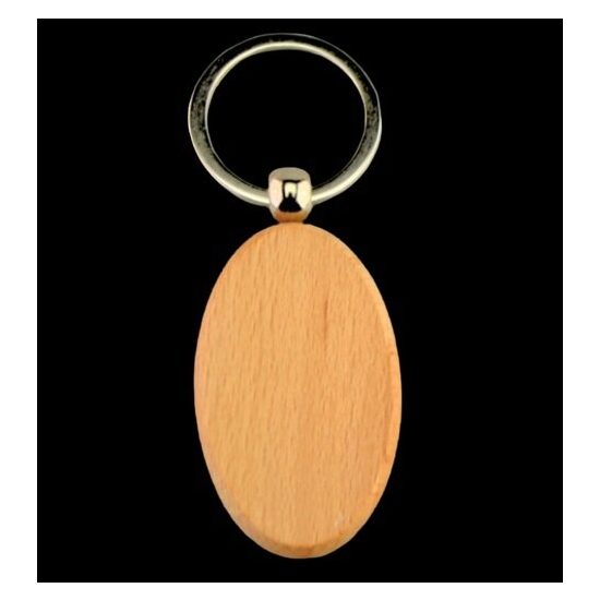 355362 Breloc lemn oval, 3.3x5.5cm - ANT-CH