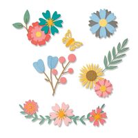 11 - 664455 Set 20 cuttere Thinlits Petite Petals/ Petale mici - Sizzix