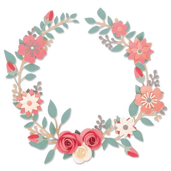 1 - 663862 Set 6 cuttere Thinlits Wedding Wreath/ Coronita nunta - Sizzix