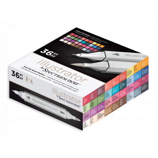 SPECN-IL36-CLRESS - Set 36 markere Spectrum Noi Illustrator - COLOUR ESSENTIALS - Crafters Companion