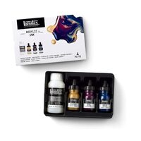Set acrylic ink + pouring medium Liquitex