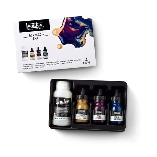 Set acrylic ink + pouring medium Liquitex