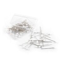 030065 - Bolduri cu cap din plastic, albe - STKL