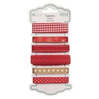 DPTA-046 - Set 6 panglici decorative de Craciun - Red glamour - DP CRAFT