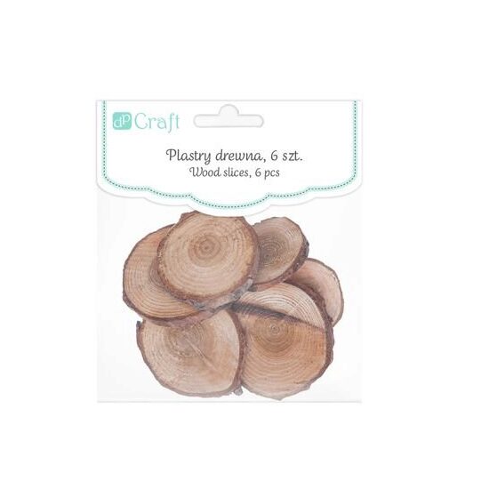 DPZA-053 - Set 6 felii lemn decorative - rotunde - DP CRAFT