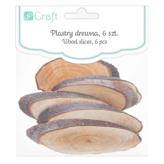 DPZA-054 - Set 6 felii lemn decorative - ovale - DP CRAFT