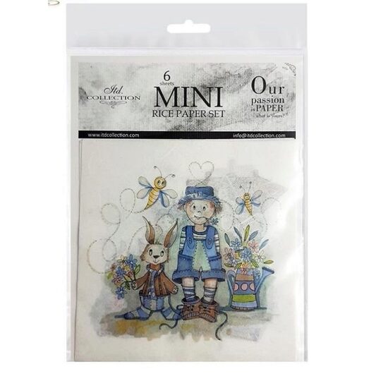 RSM014 - Set 6 hartii de orez mini - 14.8 x14.8 cm - ITD
