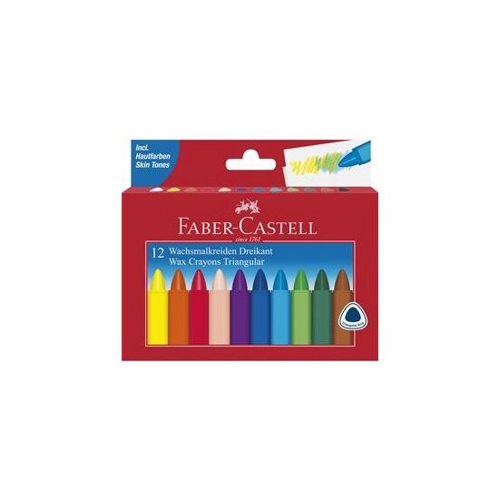 FC120010 Set 12 Creioane Cerate Triunghiulare - Faber Castell