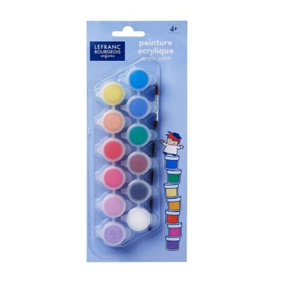 Set culori acrilice 12 x 5ml - Lefranc&Bourgeois