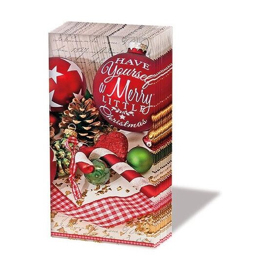 32213610 - Set 10 servetele mini 21.5x22 cm - Merry Little Christmas - Ambiente
