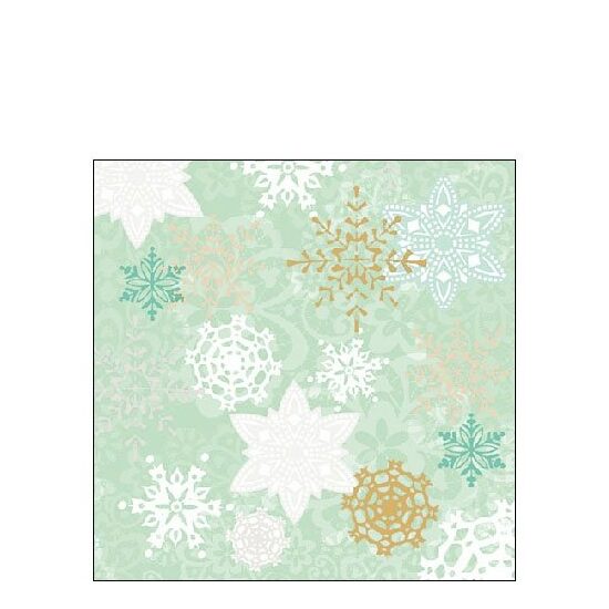 PAK247 - 32513740 - Set 20 servetele 25 x 25 cm - Delicate stamps green - Ambiente