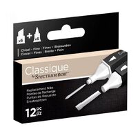 SPECN-ACC-CFNIB12 Set 12 varfuri pentru markere Classique Spectrum Noir - 6 rotunde si 6 tesite - Crafters Companion
