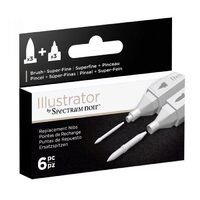 SPECN-ACC-BSNIB6 Set 6 varfuri pentru markere Classique - 3 pensula si 3 rotunde fine - Crafters Companion
