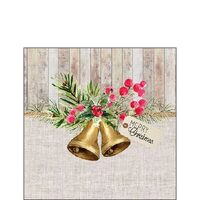 PAK175 - 32514730 - Set 20 servetele 25 x 25 cm - Christmas bells - Ambiente