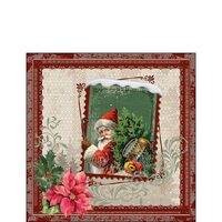 PAK264 - 32513450 - Set 20 servetele 25 x 25 cm - Santa stamp - Ambiente