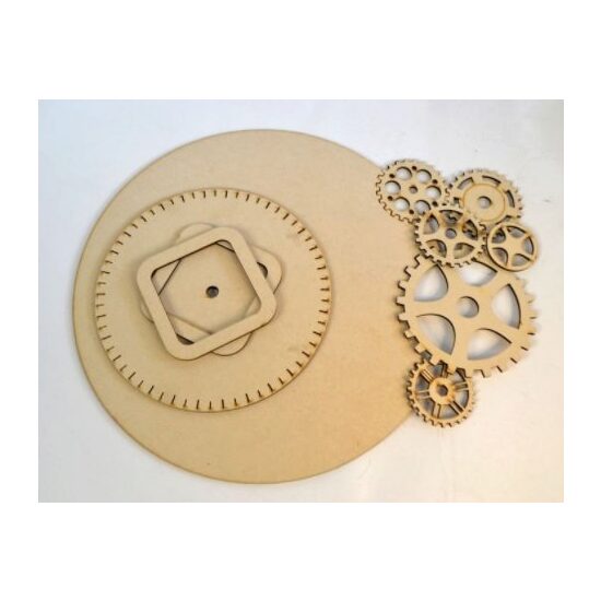 352000 Cadran ceas de lemn cu accesorii - ANT-CH