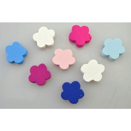 363056 Set 100 margele de lemn floricica, 2cm - ANT-CH
