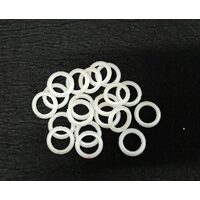 364923 - Set 20buc margele albe din acril - inel, 2cm - ANT-CH