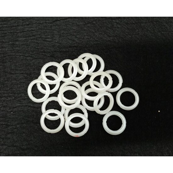 364923 - Set 20buc margele albe din acril - inel, 2cm - ANT-CH