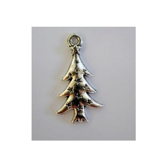 367303 - Charm metalic argintiu - brad - ANT-CH