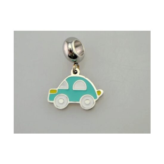 367332 - Charm metalic argintiu - masinuta turcoaz - ANT-CH
