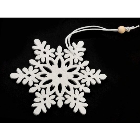 750351 - Fulg de zapada din lemn , 10.5 cm - STKL