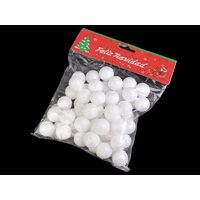 780097 - Set aprox 50 bile polistiren cu sclipici , 2 cm - STKL
