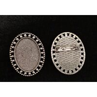 380651 Pandantiv tip brosa din metal antichizat,1.8x2.5cm - ANT-CH