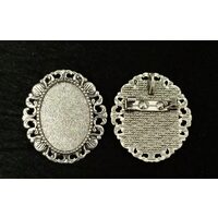 380652 Pandantiv tip brosa din metal antichizat,1.8x2.5cm - ANT-CH