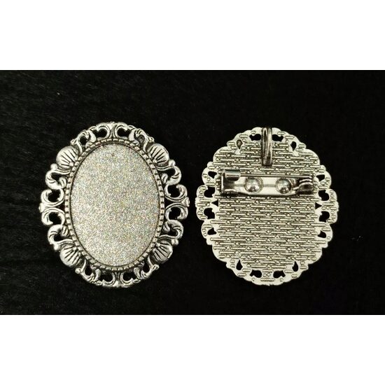 380652 Pandantiv tip brosa din metal antichizat,1.8x2.5cm - ANT-CH