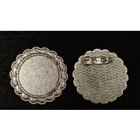 380653 Pandantiv tip brosa din metal antichizat, 2.5x2.5cm - ANT-CH