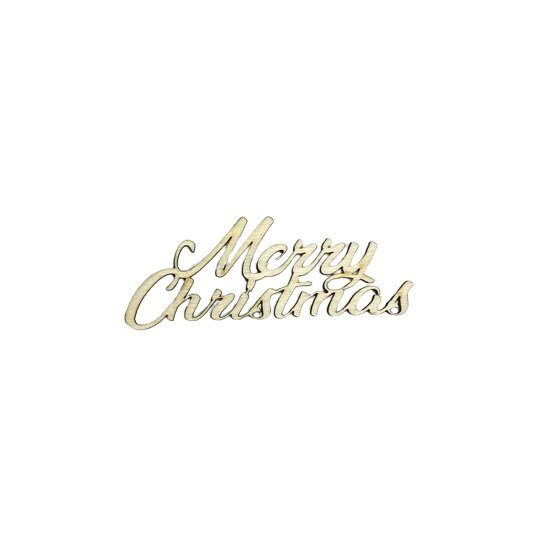 Figurina lemn 10x4cm - Merry Christmas - C-ART