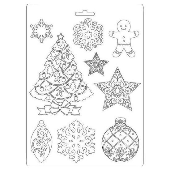 K3PTA527 - Matrita plastic A5 Craciun - 15x21cm - Stamperia
