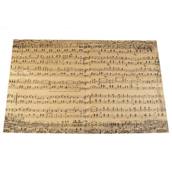 740494 - Hartie de impachetat , 50x75 cm - note muzicale - STKL