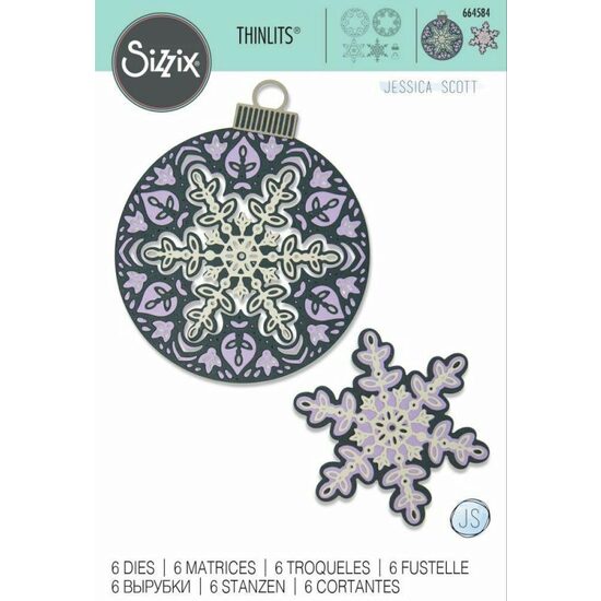 10 - 664584 - Set 6 Cuttere Thinlits - Layered snowflake - Sizzix