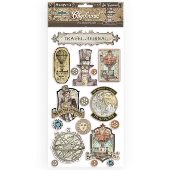DFLCB16 - Etichete adezive, 17pcs - Sir Vagabond - coala 15x30cm - Stamperia