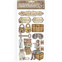 DFLCB18 - Etichete adezive, 14pcs - Lady Vagabond - coala 15x30cm - Stamperia