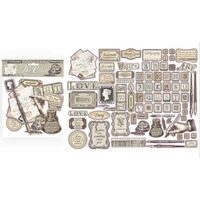 DFLDC21 - Decupaje asortate, 76 piese - Calligraphy - Stamperia