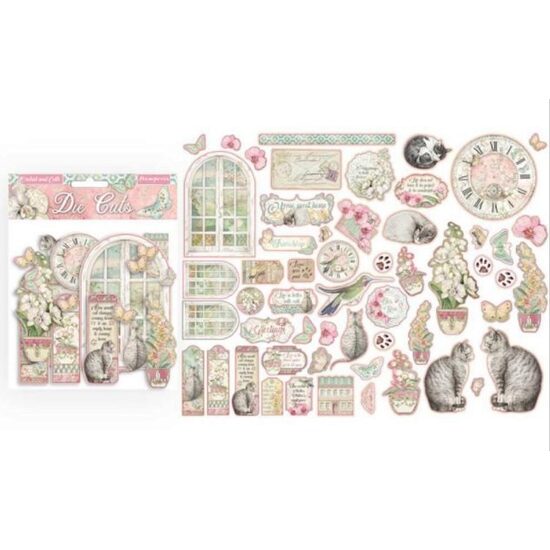 DFLDC26 - Decupaje asortate, 55 piese - Orchids and Cats - Stamperia