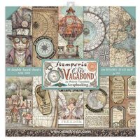 SBBL80 - Bloc 10 coli scrapbooking cu 2 fete, 30.5x30.5cm, 190gr. Sir Vagabond - Stamperia