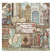 SBBL82 - Bloc 10 coli scrapbooking cu 2 fete, 30.5x30.5cm, 190gr. Lady Vagabond - Stamperia