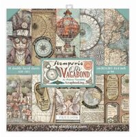 SBBS25 - Bloc 10 coli scrapbooking cu 2 fete, 20.3x20.3cm, 190gr. Sir Vagabond - Stamperia