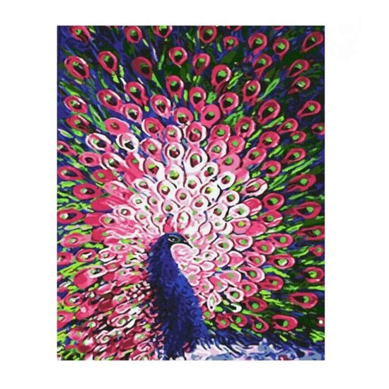 GX4167 Set pictura pe numere Venerable Peacock - P-ART