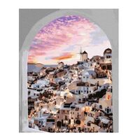 GX32682 Set pictura pe numere Window in Santorini - P-ART