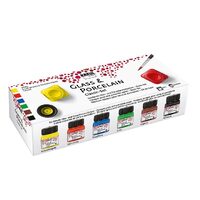 16600 - Set 6 x 20 ml culori lucioase pentru sticla si portelan - Kreul