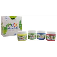 2314 - Set 4 x 150 ml culori pentru copii Mucki - Finger paint - Kreul