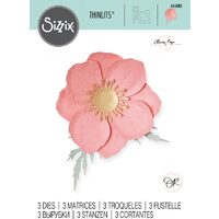 3 - 665081 - Set 3 cuttere Thinlits - Icelandic Poppy - Sizzix
