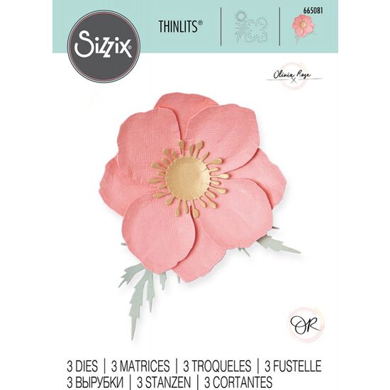 3 - 665081 - Set 3 cuttere Thinlits - Icelandic Poppy - Sizzix